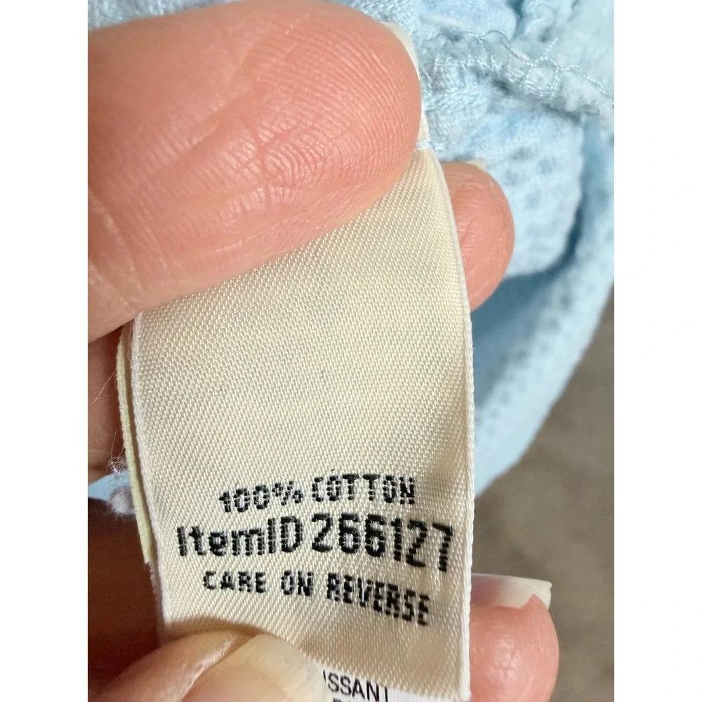 LL Bean Womens Large Light Blue wide wale Corduroy Button Down Shirt Cotton - Picture 7 of 9